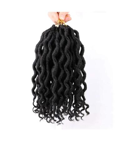 6 Pack Faux Locs Crochet Hair with Curly Ends - 12 Inch Synthetic Hair Braids in 1b - Buy Online on GoSupps.com