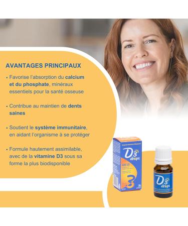 D3 Drops - 400 IU Stabilized Vitamin D3 Drop Supplement - Supports Your Immune System - For Kids - 2ml - Buy Online on GoSupps.com