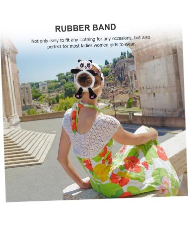 Beavorty giant panda head rope hair elastics scrunchies elastic hair band hair rubber black tiara hair ties hair gems for women black trim hair decoration animal hair tie holder fabric Miss - Buy Online on GoSupps.com