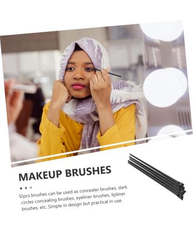 MUSISALY 12pcs Eyeliner Brush Fine Women Eyeliner Brush Winged Makeup Brush Liner Brush for Eyes 14.5x0.7x0.5cm Black - Buy Online on GoSupps.com