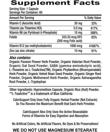 CalmSupport Stress & Relaxation Aid with Ashwagandha, Valerian Root, and More - Buy Online on GoSupps.com