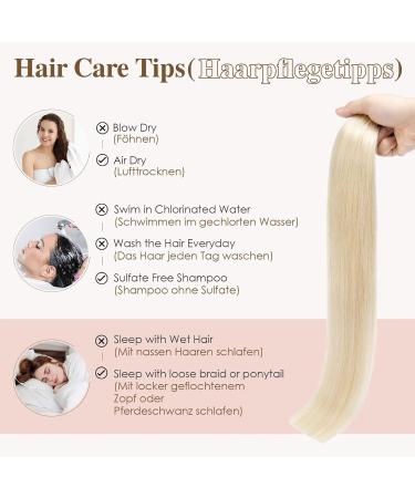 Tess Tape Extensions | Real Hair White Blonde #60 | 10PCS Tape-In Remy Human Hair | 30cm 20g - Buy Online on GoSupps.com