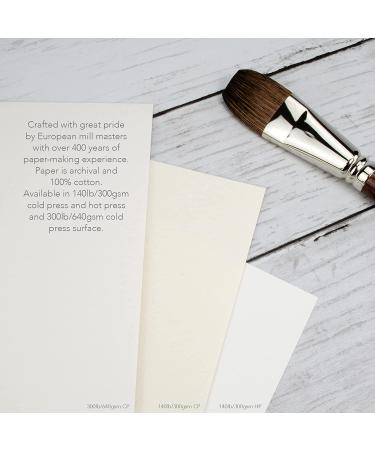 Fluid 100 Artist Watercolor Block 140 lb - 6x8 Inches, 100% Cotton Cold Press Pad for Painting - 15 Sheets, Easy Block Binding - Buy Online on GoSupps.com