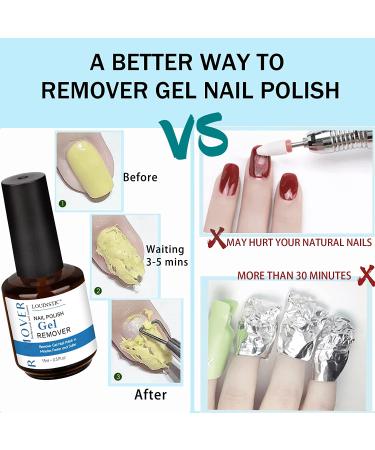 Louinstic Gel Nail Remover - Fast-Acting Gel Polish Remover | 3-5 Minutes Nails Gel Remover - Buy Online on GoSupps.com