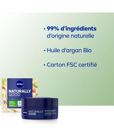 NIVEA NATURALLY GOOD Regenerating Night Care 50 ml Face care with 99% ingredients of natural origin night cream with - Buy Online on GoSupps.com