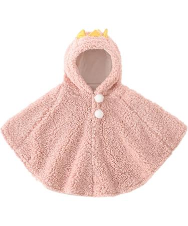 ITODA Toddler Winter Fleece Hooded Cape Coat - Pink (0-3 Years) - Buy Online on GoSupps.com