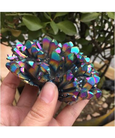 Natural Crystal Rough 213g Natural Metal Colour Aura Angel Crystal Cluster Titanium Coating Quartz Angel Cluster - Buy Online on GoSupps.com