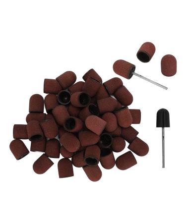 50 Pieces 180# Nail Art Sanding Cap Nail Drill Polishing Sanding Sanding Bands Set Multifunctional and Durable Nail Sanding Set for Nail Art and Other Material