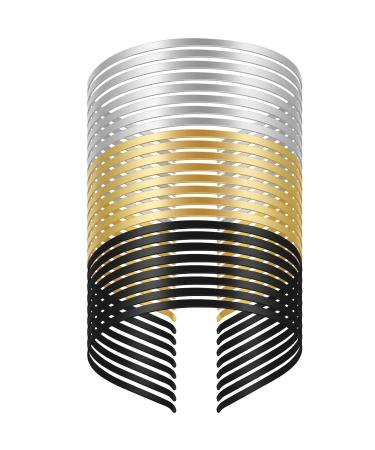 24 Pieces Smooth Metal Headbands Blank Metal Hair Band DIY Craft Frame Hairband Plain Thin Bulk Headbands for Men Women Hair Accessory  Black  Silver  Gold  Plain Thin Bulk - Buy Online on GoSupps.com