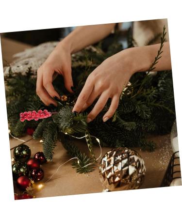 ABOOFAN 50pcs Flower Garland Fake Berry Stem Artificial Xmas Berry Stem Artificial Berry Christmas Tree Decor Christmas Berry Picks Artificial Berries Stems Red Fruit Branch - Buy Online on GoSupps.com