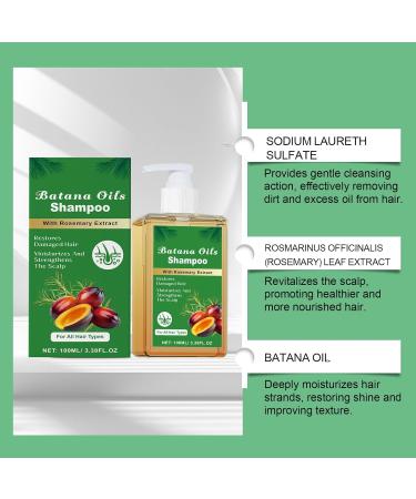 New Batana Oil Shampoo 100ml Shampoo De Batana Para La Caida Del Cabello Batana Oil Shampoo with Rosemary Extract Batana Oil Rosemary Shampoo Nourishing & Regenerating (200ml) - Buy Online on GoSupps.com