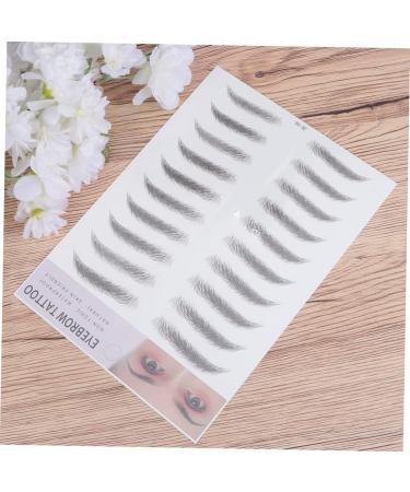 DOITOOL 2pcs 3d Eyebrow Stickers Green Faux Fur Scrunchies Eyebrow Stencils Eyebrow Trimming The Lazy 6d - Buy Online on GoSupps.com