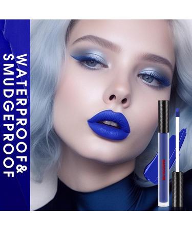 Matte Liquid Lipstick Set - Black Blue Purple Halloween Makeup | Long-Lasting Smudge-Proof & Waterproof Lip Gloss - Buy Online on GoSupps.com