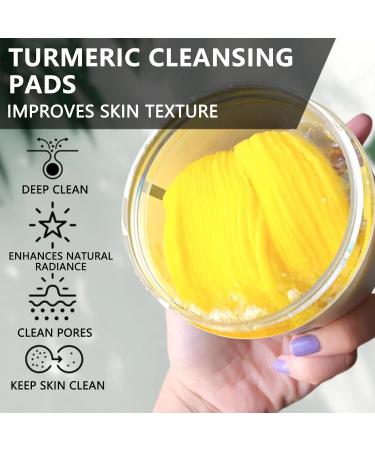 Turmeric Kojic Cleansing Pads - 60 Pack | Natural Face & Body Cleansing for Balanced Skin - Buy Online on GoSupps.com