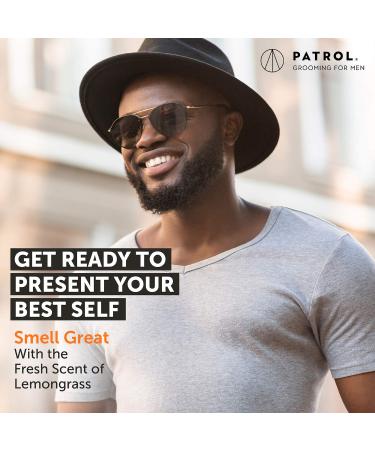 Beard Patrol Bartbalam for Men | Leave-in Conditioner Wax with Argan Oil Shea Butter & Cocoa Butter | Strengthen & Soften Beard & Mustache | 3 Pieces - Lemongrass Fragrance - Buy Online on GoSupps.com