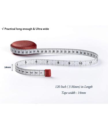 3m/120" Tape Measure Body Measuring Tape for Body Cloth Tape Measure for Sewing Fabric Tailors Medical Measurements Tape Dual Sided Leather Tape Measure Retractable (Red 1 Pack) - Buy Online on GoSupps.com