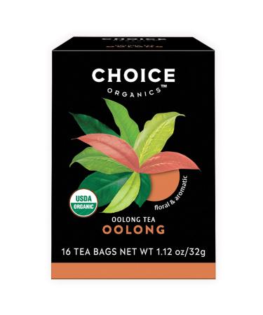 Choice Organics - Organic Oolong Tea (6 Pack) - Fair Trade - Compostable - Contains Caffeine - 96 Organic Oolong Tea Bags 16 Count (Pack of 6)