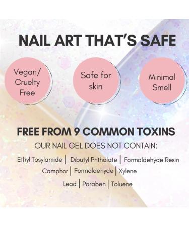 Makartt Glitter Poly Nail Gel Kit - 4 Shimmering Colors - Perfect for DIY Nail Art and Professional Salons - Buy Online on GoSupps.com