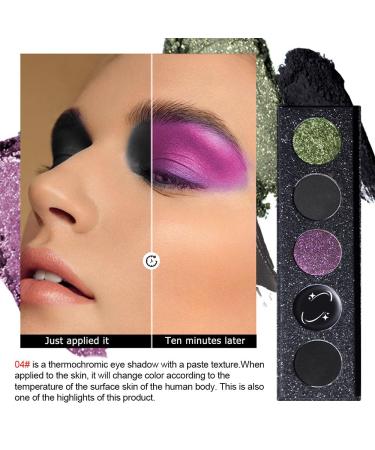 5-Color Extreme Dark Black Smoky Eye Shadow Liner Palette - Vegan & Cruelty-Free for Halloween & Creative Makeup - Buy Online on GoSupps.com