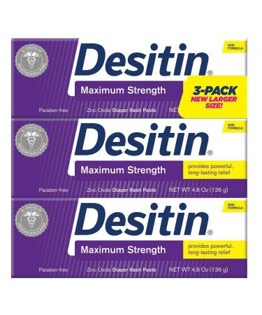 Desitin Baby Diaper Rash Maximum Strength Paste 4.8 oz. (6 Pack) - Buy Online on GoSupps.com