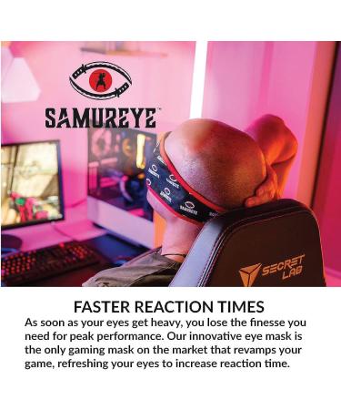 Bruder Samureye Gaming Enhancement Mask | Improve Gaming Performance and Reaction Times | Microwaveable Moist Heat | Rejuvenates and Refreshes Eyes | Adjustable and Hand Washable - Buy Online on GoSupps.com