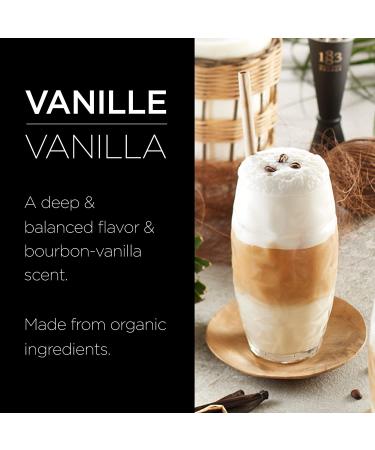 1883 Organic Vanilla Syrup 1 Liter - Smooth Flavor for Hot & Iced Beverages | Gluten-Free, Vegan, Non-GMO | Made in France | Glass Bottle - Buy Online on GoSupps.com