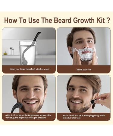 Beard Growth Kit Beard Care Kit for Men with 0.25mm Roller 30ml Beard Growth Oils 30g Beard Balm Scissors Beard Growth Complete Beard Care Kit for Men - Buy Online on GoSupps.com