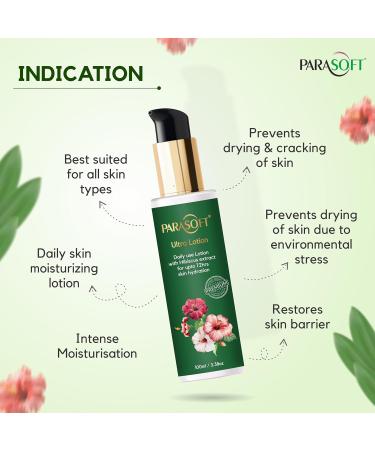 Parasoft Ultra Body and Hand Lotion for Dry Skin |Up To 72 Hours after Single Application | Made Of Hibiscus Extract Shea Butter Almond Oil Glycerin Vitamin E-100ml - Buy Online on GoSupps.com