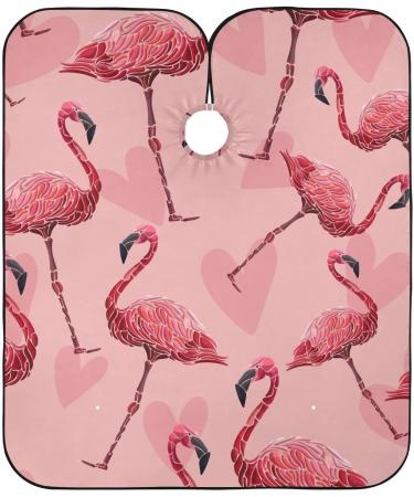 Waterproof Barber Cape - Pink Flamingo & Heart | Cheetah Haircut Bib for Men & Women | Unisex Hair Cutting Cape - Buy Online on GoSupps.com
