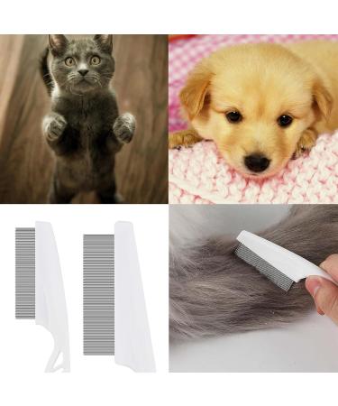 Flea Comb for Dogs 2-piece Set of Dog Fine Toothed Flea Comb Flea Comb for Cats Dogs Lice Combs Fine Tooth Comb Grooming Suitable for Removing Tears Stains from Dogs Fleas Lice - Buy Online on GoSupps.com