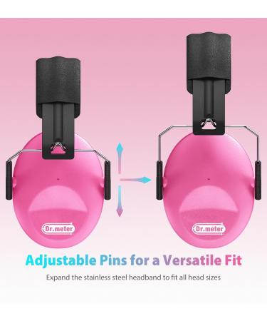 Dr.meter Children Ear Defenders SNR 27dB Protective Earmuffs - Rose Red - Buy Online on GoSupps.com