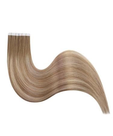 Ugeat Balayage Blonde Tape-In Extensions | 20 Pieces Real Remy Hair | Light Brown #9A/60 - 40 cm (50g) - Buy Online on GoSupps.com