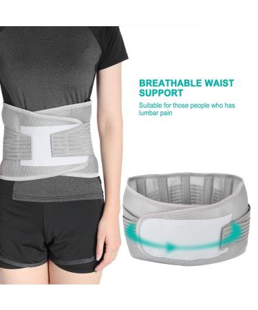Anggrek Lumbar Support Belt - Adjustable Compression Waist Support for Men & Women | Breathable Lordosis Pain Relief (Gray L) - Buy Online on GoSupps.com
