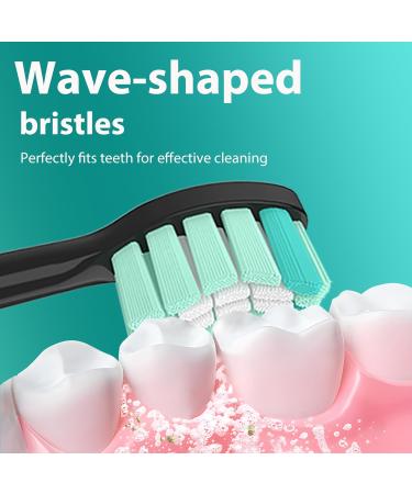 LINILEEA Toothbrush Replacement Heads Black Compatible with Philips Sonicare Click On Electric Toothbrush 8Pack Balck 1 count (Pack of 8) - Buy Online on GoSupps.com