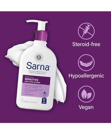 Sarna Sensitive Anti-Itch Lotion 7.5oz - Fragrance-Free, Steroid-Free Relief for Dry, Irritated Skin - Buy Online on GoSupps.com
