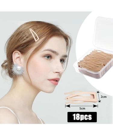 Mbsomnus Double Grip Hair Clips - 18 Pc Snap Barrettes for Women and Girls - Beige Hair Accessories - Buy Online on GoSupps.com