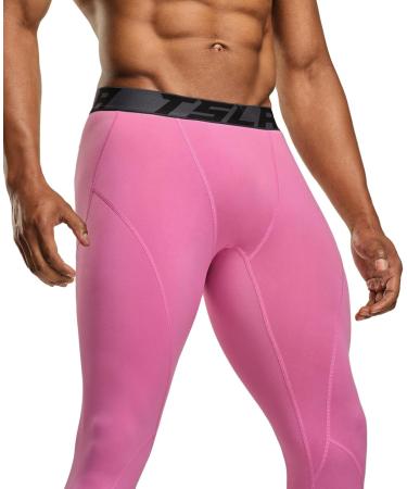 TSLA 2 Pack Men's Thermal Compression Underwear - Winter Sports Leggings with Fleece Lining - Light Grey/Pink XL - Buy Online on GoSupps.com