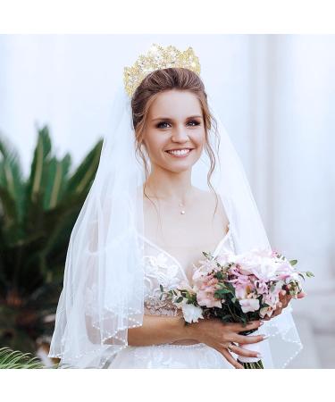 TOCESS Gold Crown Tiara for Women - Wedding Crystal Rhinestone Queen Princess Crown - Bridal Hair Accessories for Costume Party, Prom, Quinceanera - Ideal Gift for Women (Gold) - Buy Online on GoSupps.com