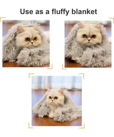 HlinZoom Cat Window Hammock with Fluffy Blanket | Easy to Assemble Cat Perch | Indoor Sunbathe Resting Seat - Light Gray - Buy Online on GoSupps.com