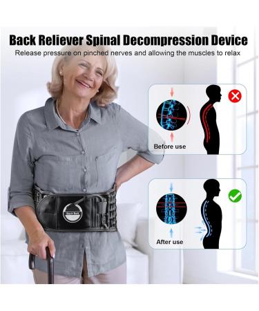 DFHBFG Back Decompression Belt - Lumbar Support & Herniation Device (46.4x6.1cm) - International Shipping Available - Buy Online on GoSupps.com