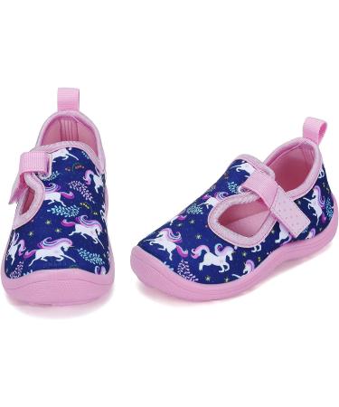 FANTURE Toddler Water Shoes - Aqua Sneakers for Boys and Girls - Size 4 Toddler - Navy/Pink - Buy Online on GoSupps.com