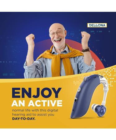 Dellona Rechargeable Hearing Aids for Seniors - Severe Hearing Loss, Ear Hook Design, Noise Cancelling - Amplifiers for Senior Citizens - Buy Online on GoSupps.com