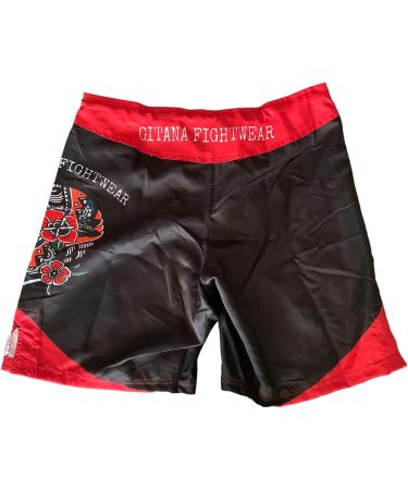 GITANA FIGHTWEAR Red Gypsy Men's MMA Fight Shorts | No-Gi BJJ Jiu Jitsu Grappling Sparring | Medium - Buy Online on GoSupps.com