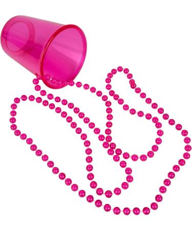 Goochoo Shot Glass on Beaded Necklace 12 Pack - Pink Festival Parade Decoration - Buy Online on GoSupps.com