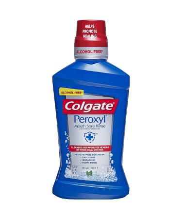 Colgate Peroxyl Mouth Sore Rinse - Mild Mint, 16.9 fl oz - Buy Online on GoSupps.com