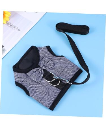 Buy Minkissy 2pcs Small Pet Harness Dress for Ferrets Bunnies and Small Animals - Gray & Black - Perfect for Guinea Pigs Hedgehogs & More - Buy Online on GoSupps.com