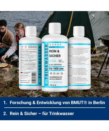 BMUT 1x 100ml Drinking Water Treatment - Conserves 1000 Liters Prevents Germs for Safe Camping & Outdoor Use - Buy Online on GoSupps.com