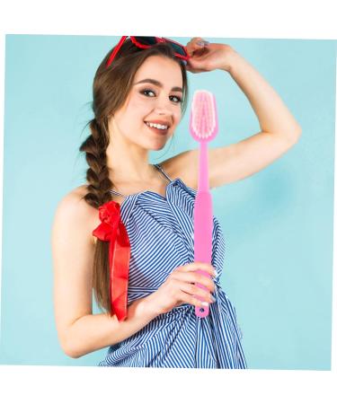 Shop Giant Toy Toothbrush Bag for Cosplay - Medium Flocking Embellishment | Oversized Pink Bath Props & Bulk Supplies (39.5X5.1X3.8CM) - International Shipping Available - Buy Online on GoSupps.com