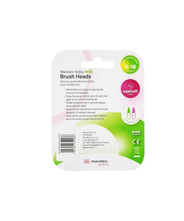 Replacement Meriden Kiddy Soft Toothbrush Heads for Babies & Toddlers (0-4 Years) Super Soft Electrical Brush Attachment - Buy Online on GoSupps.com