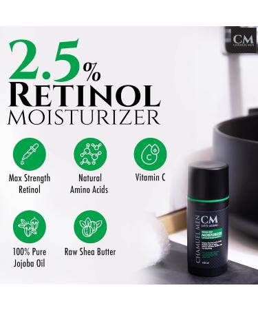 Daily Face Cream for Men - 2.5% Retinol Anti-Aging Moisturizer for Fine Lines Dark Spots & Wrinkles - Overnight Hydration - Buy Online on GoSupps.com